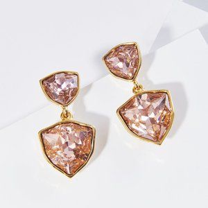 Swarovski Elements Rose Accent Earrings